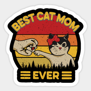 Cute Cat Mom, Best Cat Mom Ever, Cat Lady Gift Sticker